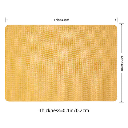 Faux Leather Placemats Set, Woven Waterproof Dining Mats