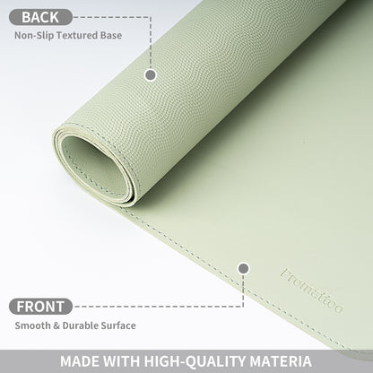 Vegan Leather Desk Pad Protector, Non-Slip Waterproof Mat
