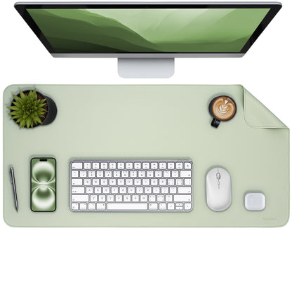 Vegan Leather Desk Pad Protector, Non-Slip Waterproof Mat