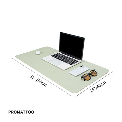 Vegan Leather Desk Pad Protector, Non-Slip Waterproof Mat
